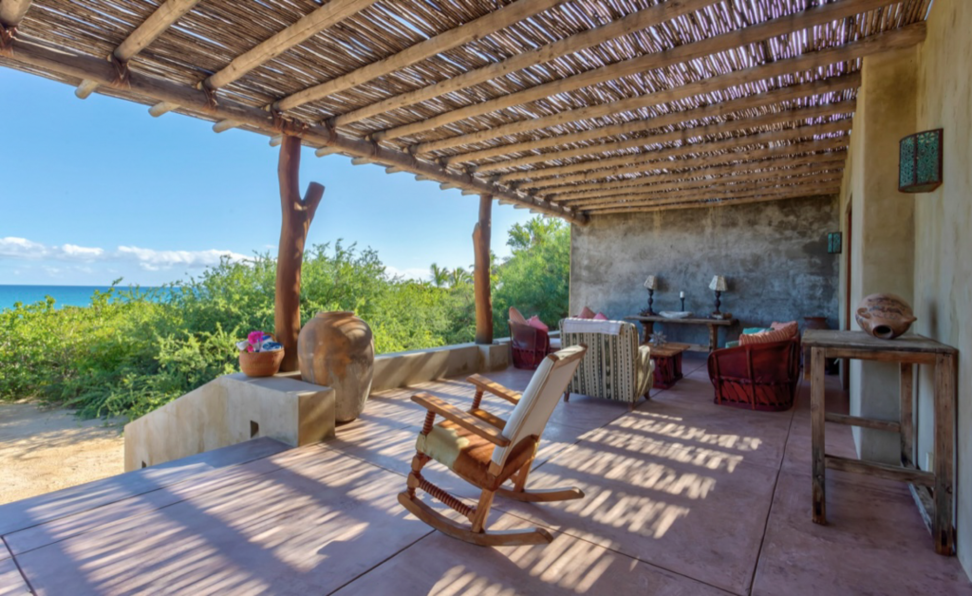 Architectural Photography of Gray Granite Swimming Pool and Outdoor Lounge at Beach Side